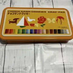 サクラ クレパス 小物入れ チョコサンドクッキー スチール缶 空き缶 クレヨン