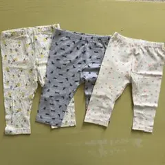 ユニクロ レギンスパンツ 七分丈 3枚セット 100cm