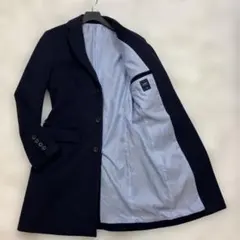 ネイビー チェスターコート