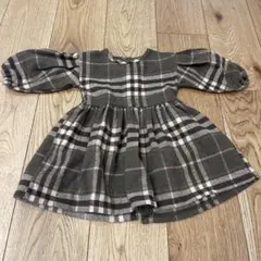 韓国　子供服　チェックワンピース　aosta sサイズ