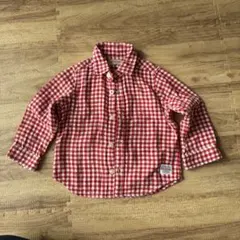 ミキハウス チェックシャツ レッド 90