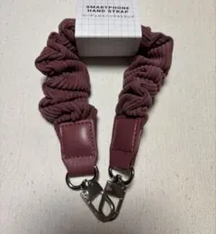 ★新品★スマートフォンハンドストラップ★ ホワイト★くしゅくしゅストラップローズ