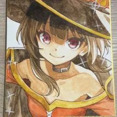 マ*X様 水彩画　色紙　手描きイラスト