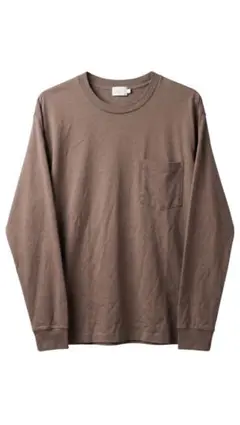 【人気】handvaerk ブラウン 長袖Tシャツ ポケット付き