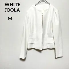 ホワイトジョーラ/WHITE JOOLA ノーカラージャケット　M ホワイト