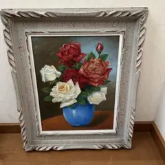 奥谷全弘 薔薇の花 油彩SM - メルカリ