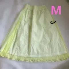 NIKE 蛍光イエロー　ロングスカート　Mのサムネイル