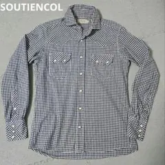 SOUTIENCOL　スティアンコル　ウエスタンシャツ　ギンガムチェック