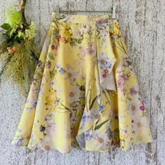 美品✨プロポーションボディドレッシング　フレアスカート(2)花柄総柄a1503mのサムネイル