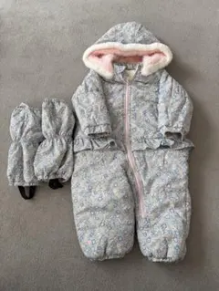 conoco 花柄 スキーウェア　80 カバーオール