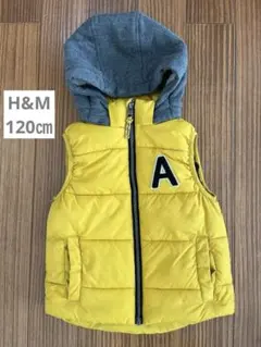 【H&M】フード付き ダウンベスト120㎝