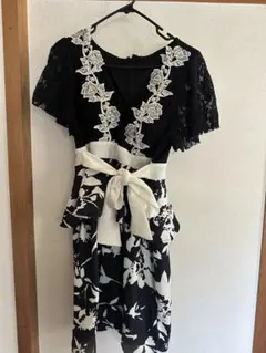 DAZZY Store 3XL 胸パッド付きペプラムドレス