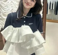 【タグ付き未使用】Bibiy.♡ビビィ　ROSETTE TEE フラワートップス TOPS｜Bibiy.