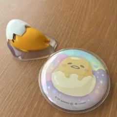 ぐでたま フィギュア 缶バッジ 2点セット