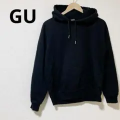 GU ジーユー パーカー 黒 Lサイズ 無地 カジュアル 秋 冬 シンプル