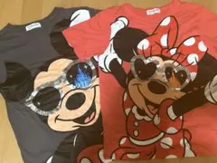 ミッキーTシャツ&ミニーTシャツ(ディズニーランド)ペア Tシャツセット Sのサムネイル