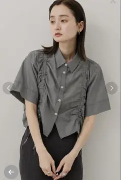 SENSE OF PLACE クロップドシャーリングシャツのサムネイル