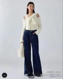 新品未使用 GU ジーンズ by rokh ブーツカットデニム Sサイズ