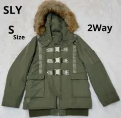 SLY　スライ　モッズコート　ミリタリージャケット　2Way　ファー付き　カーキ