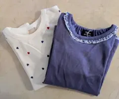 【新品・未使用】petit main 110cm 長袖Tシャツ 2枚セット