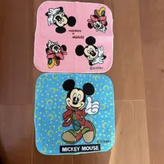 ディズニー ミッキー＆ミニー　プチタオル 4枚セット