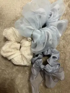 シュシュ3点　ヘアアクセサリー