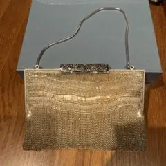 シルバービーズ装飾 クラッチバッグ　和装洋装用