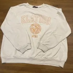 ELATION ホワイト トレーナー