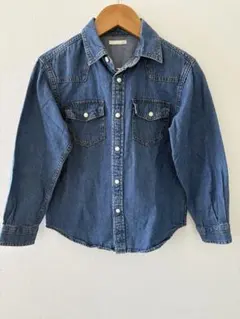 gu ジーユー　キッズ　デニムシャツ　男の子　130 長袖　シャツ