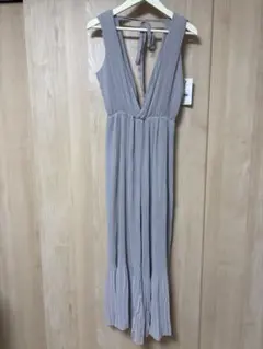 fifth プリーツ ノースリーブ オールインワン パンツ　グレー Mのサムネイル