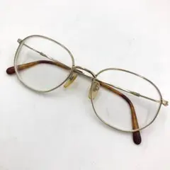 adidas アディダス メガネフレーム 金縁 ゴールド　度入り