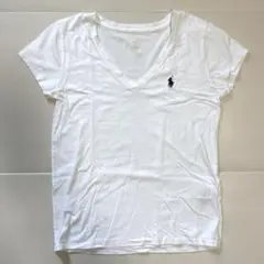 xs ポロラルフローレン Tシャツ 白 Vネック POLO