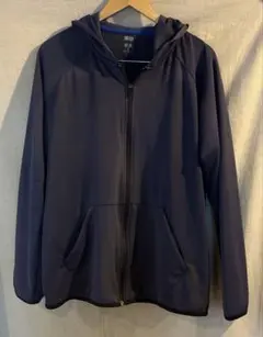 ユニクロ　XL パーカー　ドライ　ネイビー