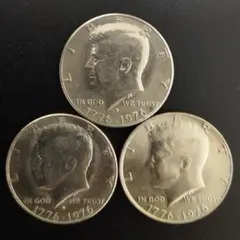 アメリカ硬貨 ケネディ ハーフダラー 1972年揃え 3枚セット - メルカリ