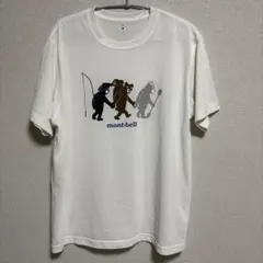 【mont-bell】モンベル クマプリントTシャツ ホワイト Ｌサイズ