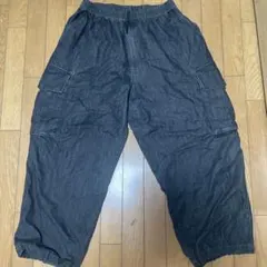 ダークグレー カーゴパンツ コットン混紡