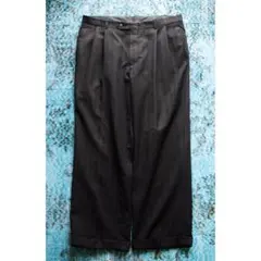80s unknown summer wool 2-tuck trousersのサムネイル