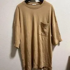 ジーユー　GU ベージュ Lサイズ メンズTシャツ　ポケット付き