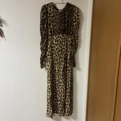 ZARA豹柄ロングワンピース　L Y2K