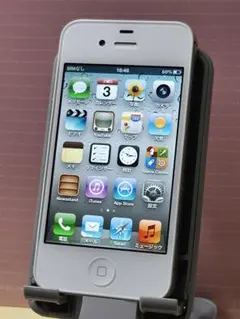 【iOS5.1・極美品】Apple iPhone 4s ホワイト レザーケース付