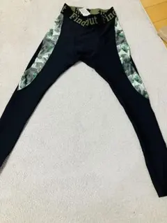 WORKMAN メンズブラック・トレーニングタイツ