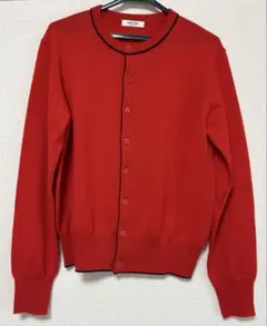 MACPHEE★ プレーンウール クルーネックカーディガン