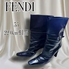美品 FENDI ポムポムレザーブーツ サイズ37