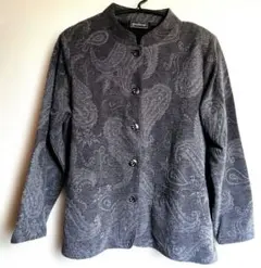 グレー ペイズリー柄 ジャケット