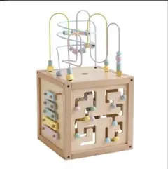 木製 知育玩具 ビーズ迷路　森のあそび箱 モンテッソーリ　訳あり