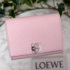 ロエベ 限定カラー アナグラム トライフォールド ウォレット 折り財布
