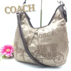 ✨美品✨COACH 2Way ショルダーバッグ ホース&キャリッジ 馬車柄