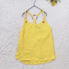 なおぷぅさん専用　ザラベーシック　キャミソール　黄色　M 編み込みのサムネイル