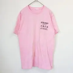 WC ダブルシー エコロジー プリント Tシャツ ピンク F ウィゴー 綿のサムネイル