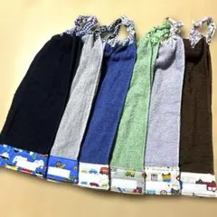 273.おりこうエプロン　おりこうタオル　タオルエプロン　6枚組　乗り物　男の子